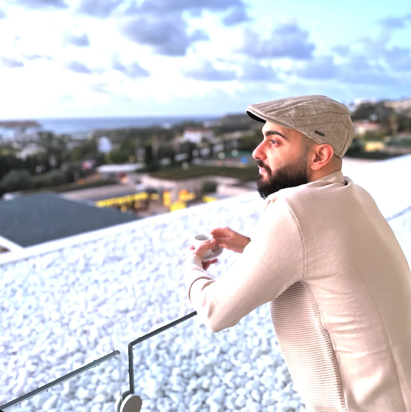 Charbel Aoun in the studio